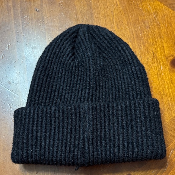 C.C Black Ribbed Cuffed Beanie - Picture 2 of 4